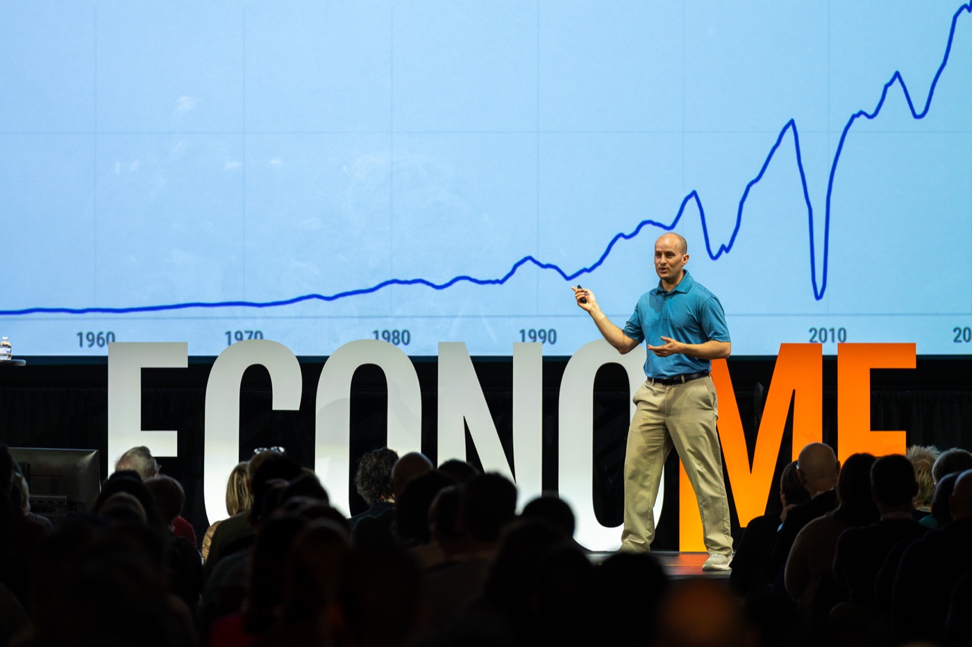 Brian Feroldi walking an audience through seventy years of S&P 500 history